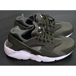Nike Air Huarache Cargo Olive Green Running‎ Shoes Youth 7 Kids 318429-306 EUC
